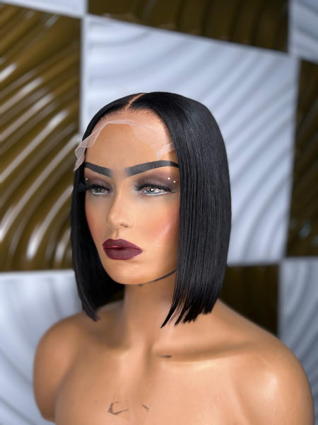 JET BLACK BOB WIG