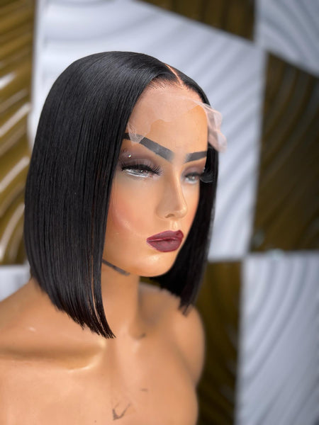 JET BLACK BOB WIG